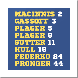 Blues Retired Numbers Posters and Art